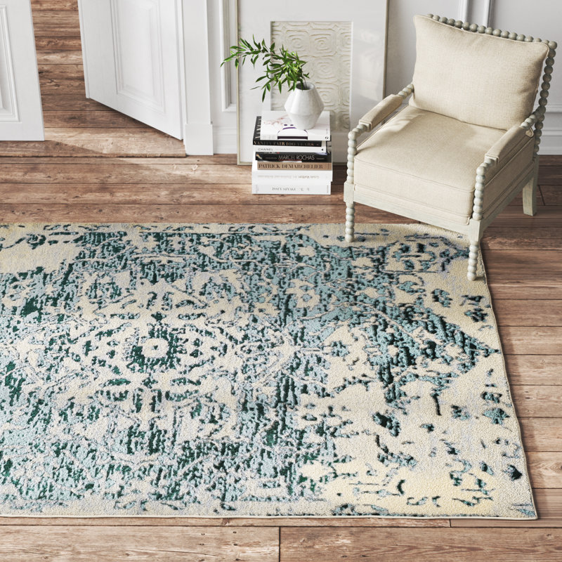 Kelly Clarkson Home Synthia Traditional Oriental Dark Green Area Rug